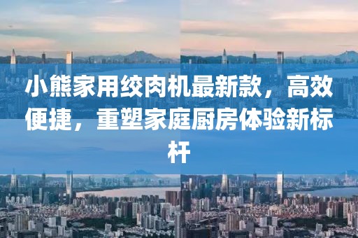 小熊家用絞肉機最新款，高效便捷，重塑家庭廚房體驗新標(biāo)桿