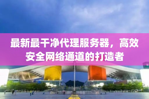 最新最干凈代理服務器，高效安全網絡通道的打造者