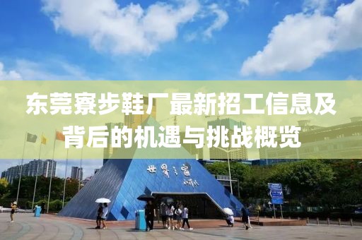 東莞寮步鞋廠最新招工信息及背后的機(jī)遇與挑戰(zhàn)概覽