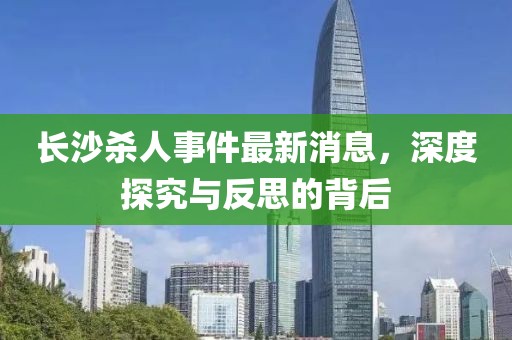長(zhǎng)沙殺人事件最新消息，深度探究與反思的背后