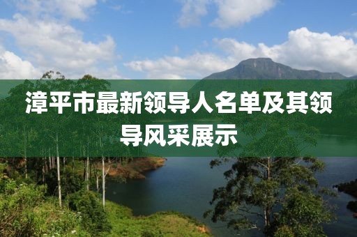 漳平市最新領導人名單及其領導風采展示