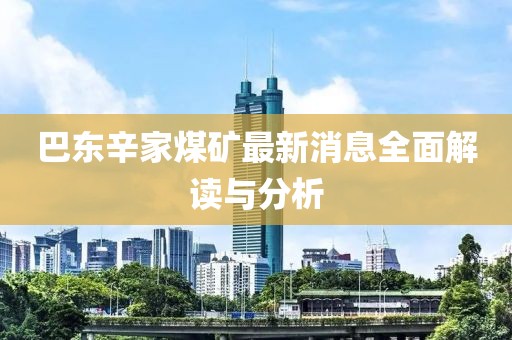巴東辛家煤礦最新消息全面解讀與分析