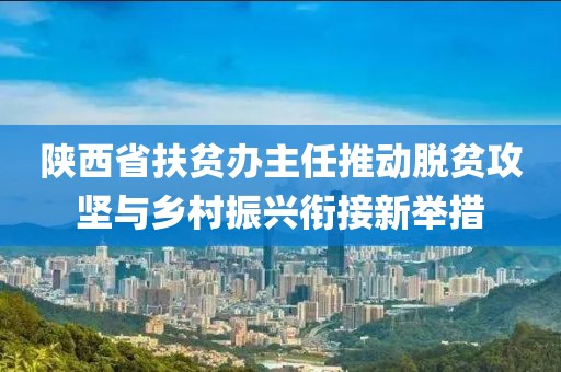 陜西省扶貧辦主任推動脫貧攻堅與鄉(xiāng)村振興銜接新舉措