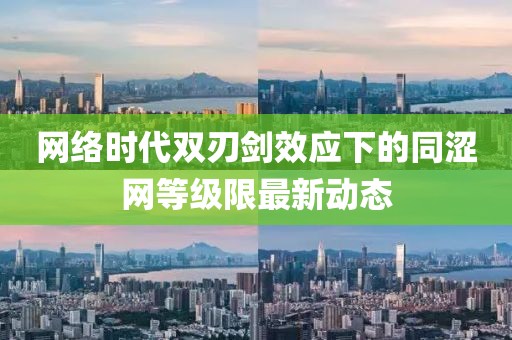 網(wǎng)絡(luò)時(shí)代雙刃劍效應(yīng)下的同澀網(wǎng)等級(jí)限最新動(dòng)態(tài)