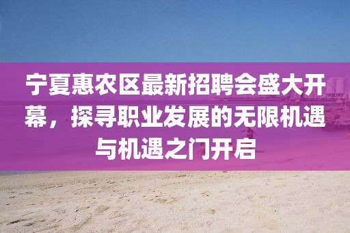寧夏惠農(nóng)區(qū)最新招聘會盛大開幕，探尋職業(yè)發(fā)展的無限機遇與機遇之門開啟
