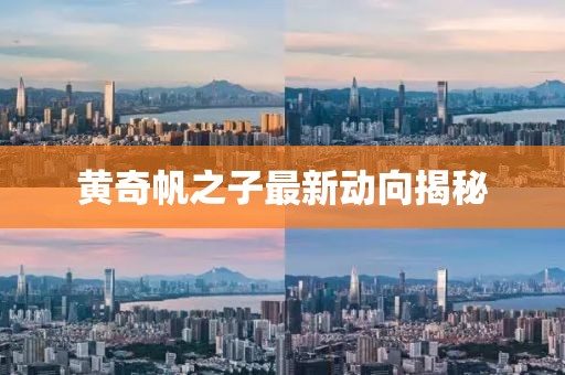 黃奇帆之子最新動(dòng)向揭秘
