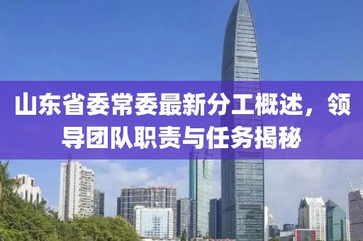 山東省委常委最新分工概述，領(lǐng)導(dǎo)團(tuán)隊職責(zé)與任務(wù)揭秘
