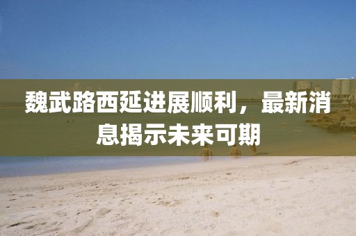 魏武路西延進(jìn)展順利，最新消息揭示未來(lái)可期