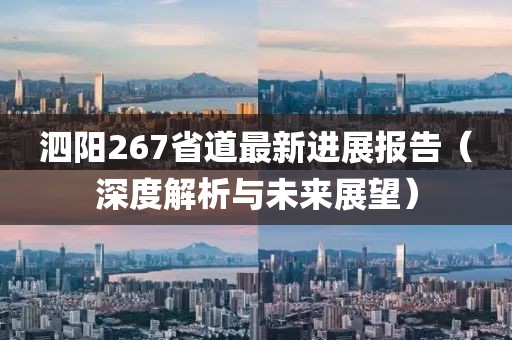 泗陽267省道最新進展報告（深度解析與未來展望）