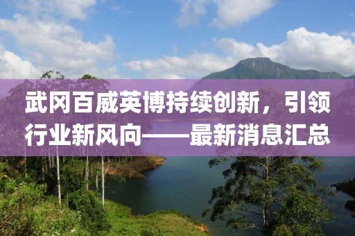 武岡百威英博持續(xù)創(chuàng)新，引領(lǐng)行業(yè)新風(fēng)向——最新消息匯總