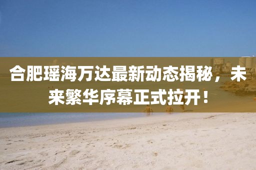 合肥瑤海萬(wàn)達(dá)最新動(dòng)態(tài)揭秘，未來(lái)繁華序幕正式拉開(kāi)！