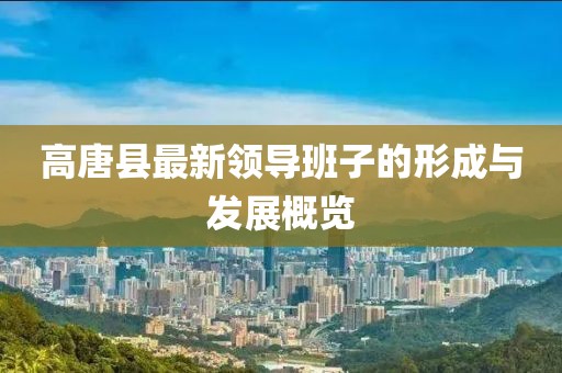 高唐縣最新領導班子的形成與發(fā)展概覽