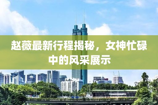 趙薇最新行程揭秘，女神忙碌中的風采展示