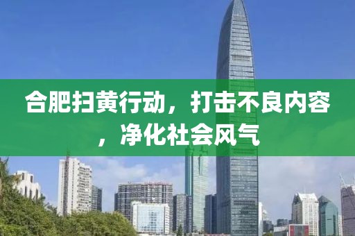 合肥掃黃行動(dòng)，打擊不良內(nèi)容，凈化社會(huì)風(fēng)氣