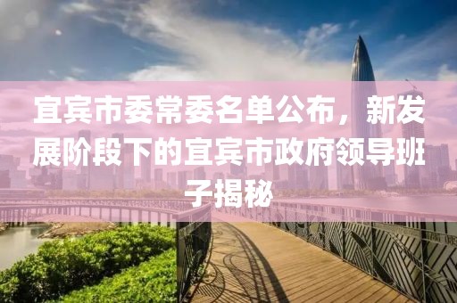 宜賓市委常委名單公布，新發(fā)展階段下的宜賓市政府領導班子揭秘
