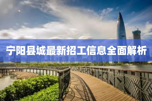 寧陽(yáng)縣城最新招工信息全面解析