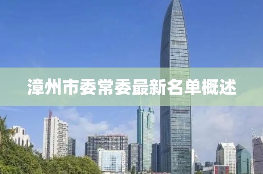 漳州市委常委最新名單概述
