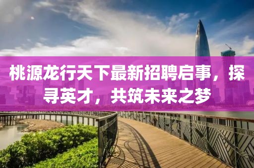 桃源龍行天下最新招聘啟事，探尋英才，共筑未來之夢