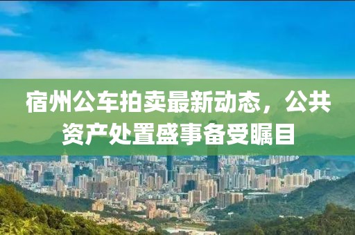 宿州公車(chē)拍賣(mài)最新動(dòng)態(tài)，公共資產(chǎn)處置盛事備受矚目
