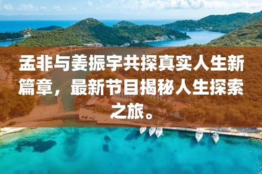 孟非與姜振宇共探真實人生新篇章，最新節(jié)目揭秘人生探索之旅。