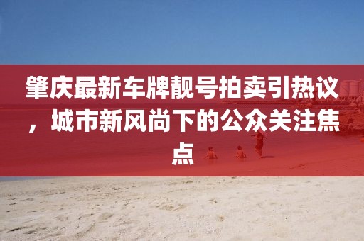肇慶最新車牌靚號拍賣引熱議，城市新風尚下的公眾關注焦點